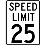 Speed Limit 25 Sign (TM21K)