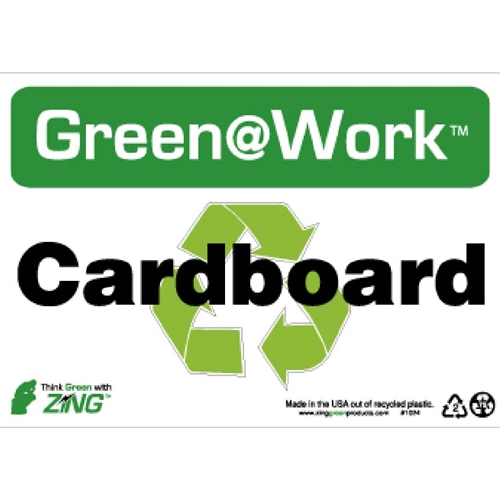 Green Work Cardboard Sign (GW1024)