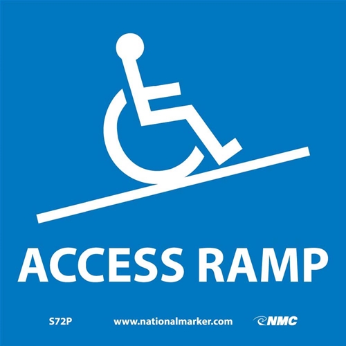 Ada Location Marker Access Ramp Sign (S72P)