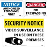 Admittance and Security Signs