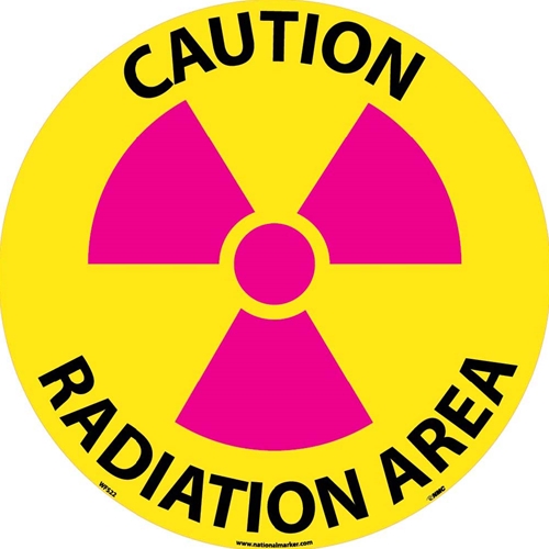 Caution Radiation Area Walk On Floor Sign (WFS22)