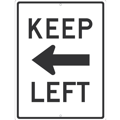 Keep Left With Arrow Sign (TM531J)