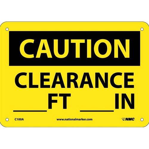 Caution Clearance Sign (C100A)