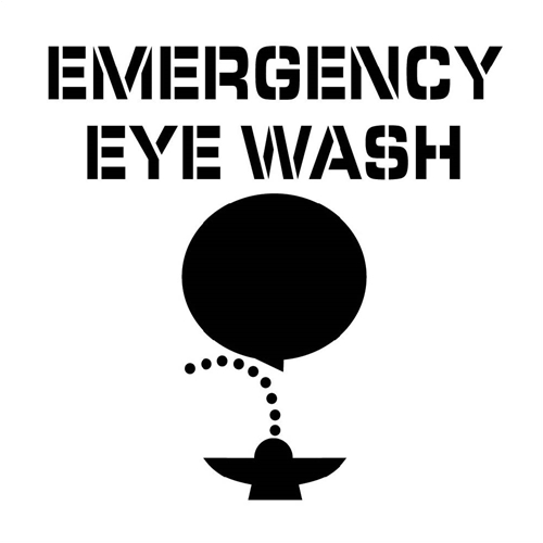 Emergency Eye Wash Plant Marking Stencil (PMS227)