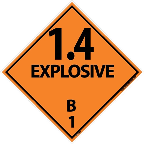 1.4 Explosives B1 Dot Placard Labels (DL44AP)