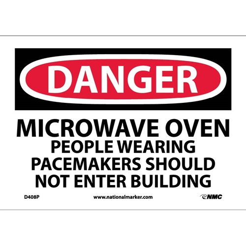 Danger Pacemaker Radiation Warning Sign (D408P)