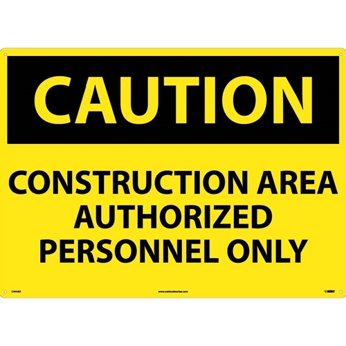 Large Format Caution Construction Area Sign (C445AD)