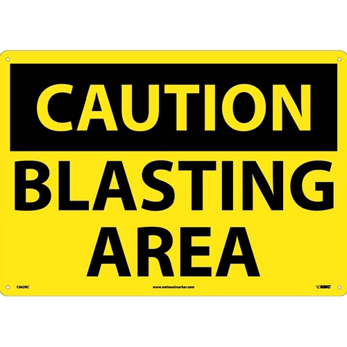 Large Format Caution Blasting Area Sign (C663RC)