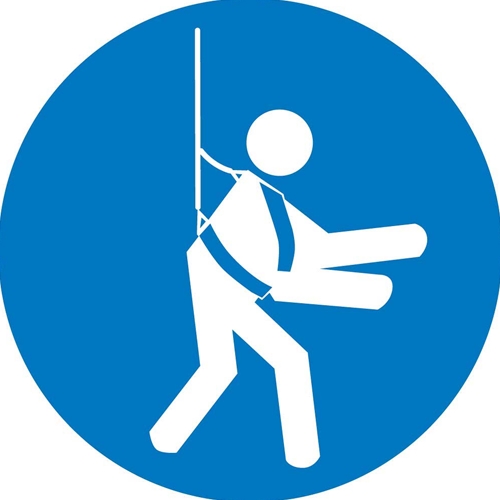 Click here to view larger image Wear Safety Harness Iso Label (ISO213AP)
