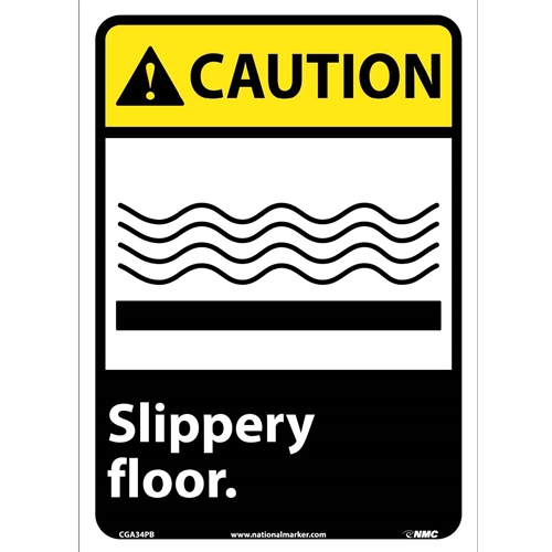 Caution Slippery Floor Sign (CGA34PB)