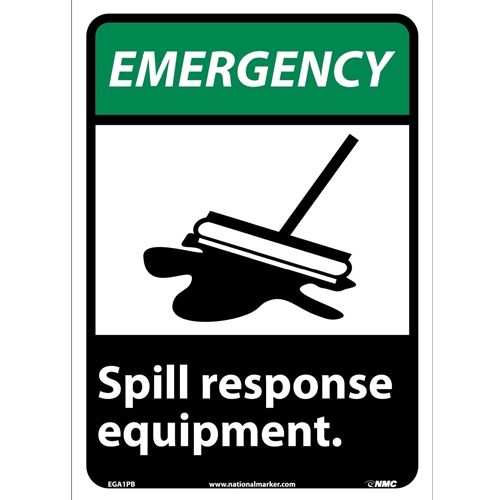 Emergency Spill Response Equipment Sign (EGA1PB)