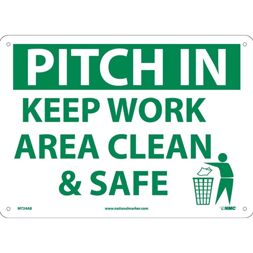 Click here to view larger image Pitch In Keep Area Clean & Safe Sign (M724AB)