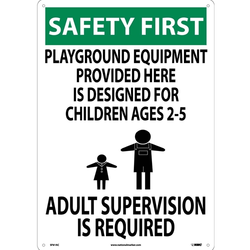 Click here to view larger image Safety First Adult Supervision Sign (SF61AC)