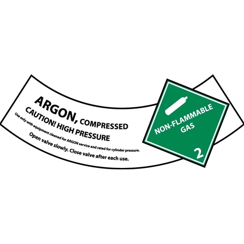 Argon Cylinder Shoulder Label (CY102AP)