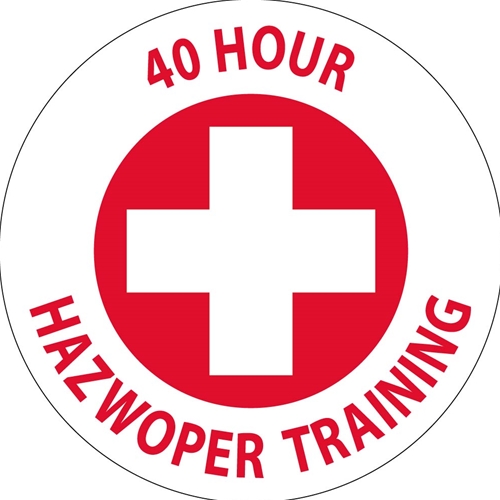 40 Hour Hazwoper Training Hard Hat Emblem (HH108R)