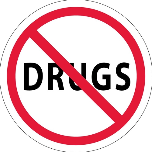 Drugs Hard Hat Emblem (HH29)