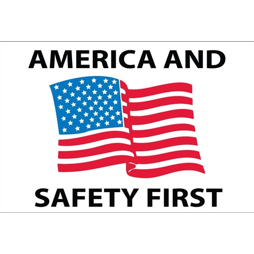 America And Safety First Hard Hat Emblem (HH90)