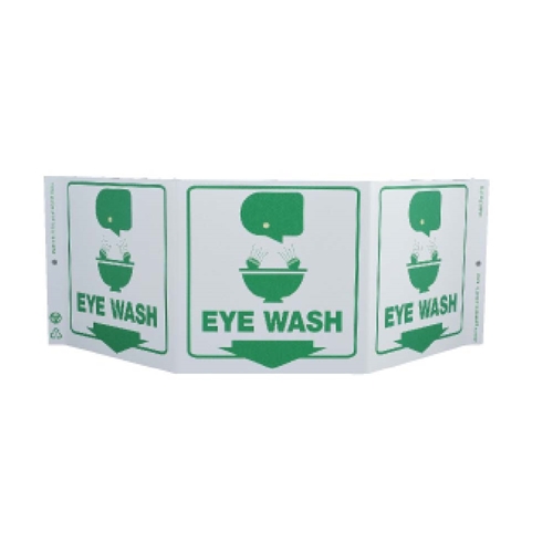 Green Work Eye Wash Sign (GW3054)