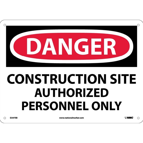 Danger Construction Site Sign (D247EB)