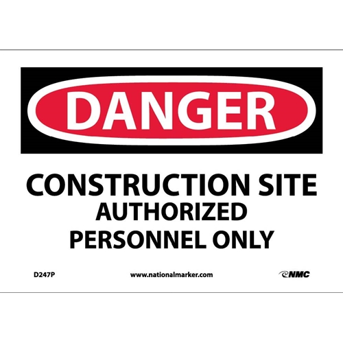 Danger Construction Site Sign (D247P)