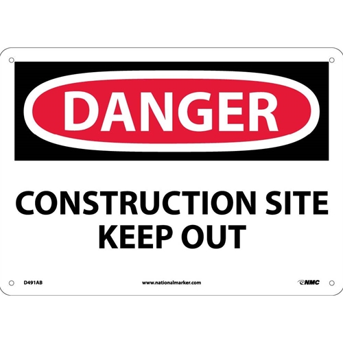 Danger Construction Site Keep Out Sign (D491AB)