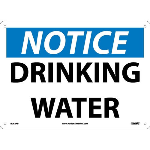 Click here to view larger image Notice Drinking Water Sign (N262AB)