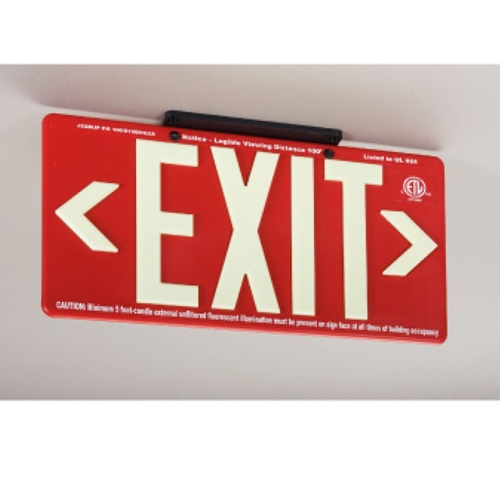 100Ft Red Exit Sign (7072B)