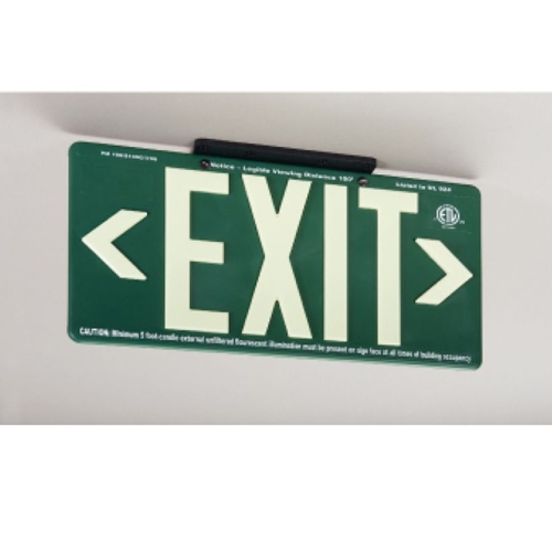 100Ft Green Exit Sign (7080B)