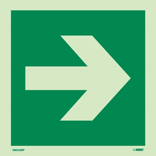 Click here to view larger image Imo Directional Arrow Straight Sign (IMO208P)