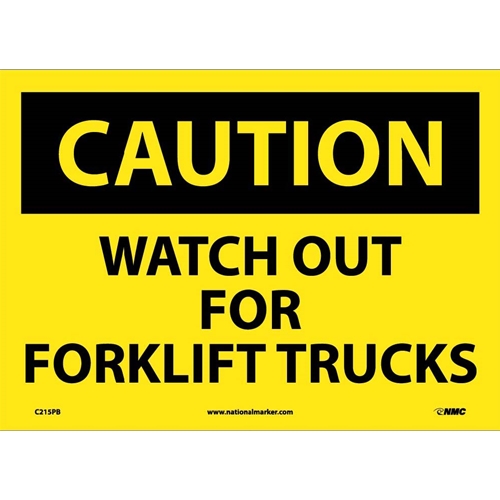 Click here to view larger image Caution Watch Out For Fork Lift Trucks Sign (C215PB)