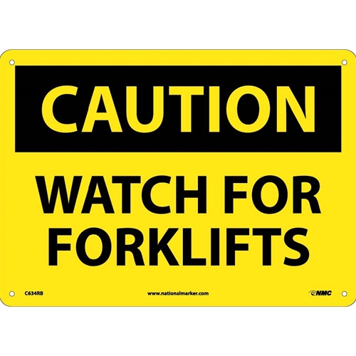 Click here to view larger image Caution Watch For Forklifts Sign (C634RB)