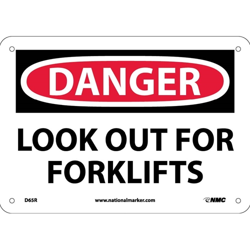 Danger Look Out For Fork Lifts Sign (D65R)
