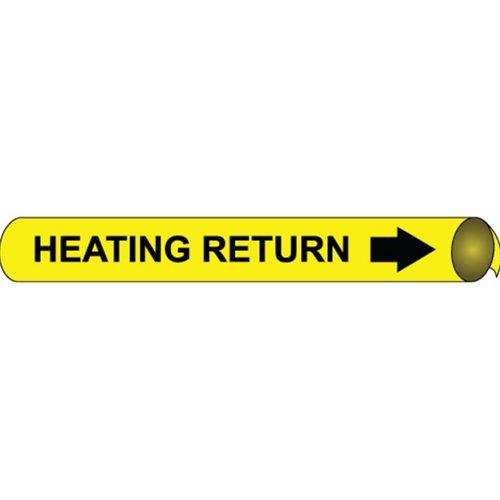 Heating Hot Water Return Precoiled/Strap-On Pipe Marker (A4053)