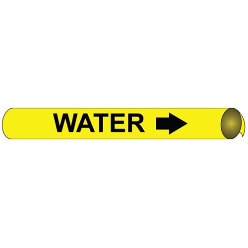 Click here to view larger image Water Precoiled/Strap-On Pipe Marker (A4114)