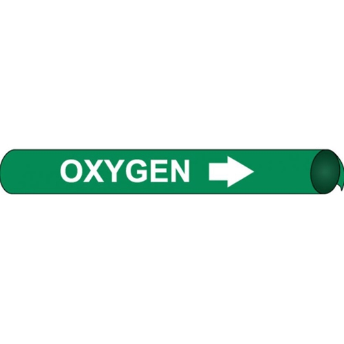 Oxygen Precoiled/Strap-On Pipe Marker (G4080)