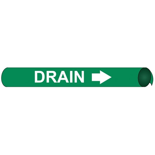 Click here to view larger image Domestic Hot Water Supply Precoiled/Strap-On Pipe Marker (H4039)