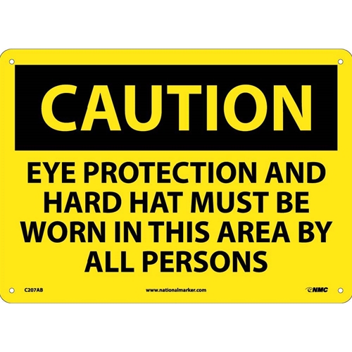 Caution Multi Protection Safety Sign (C207AB)