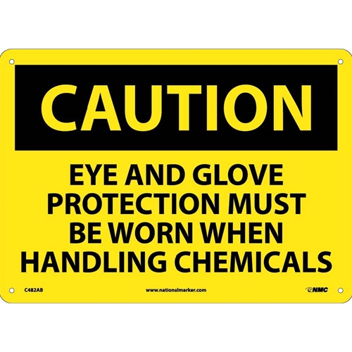 Caution Multi Protection Safety Sign (C482AB)