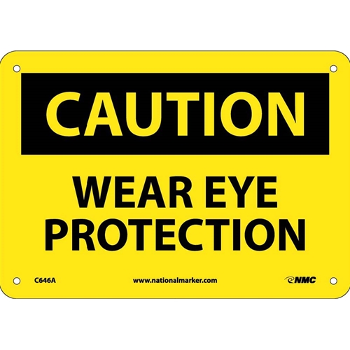 Caution Wear Eye Protection Sign (C646A)