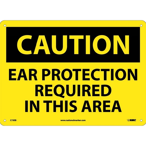 Caution Ear Protection Required In This Area Sign (C73EB)