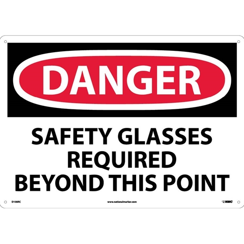 Click here to view larger image Danger Eye Protection Required Sign (D108RC)