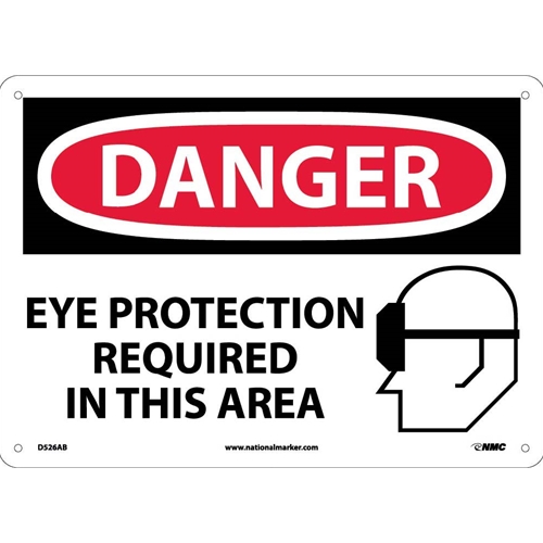 Danger Eye Protection Required In This Area Sign (D526AB)