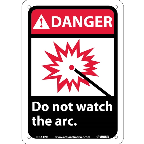 Click here to view larger image Danger Do Not Watch The Arc Sign (DGA12R)