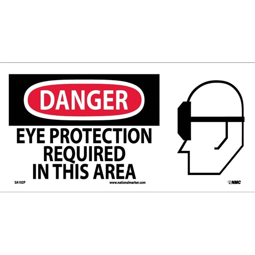 Danger Eye Protection Required In This Area Sign (SA102P)