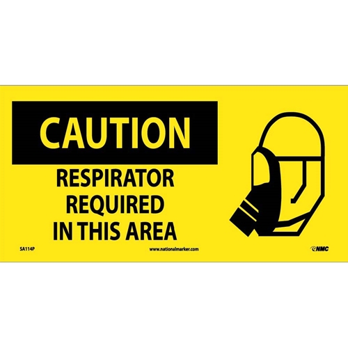 Caution Respirator Required In This Area Sign (SA114P)