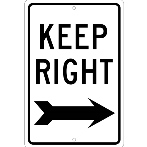 Keep Right Sign (TM27K)