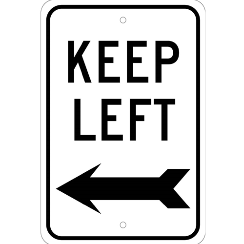 Keep Left Sign (TM28J)
