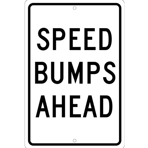 Click here to view larger image Speed Bumps Ahead Sign (TM35H)