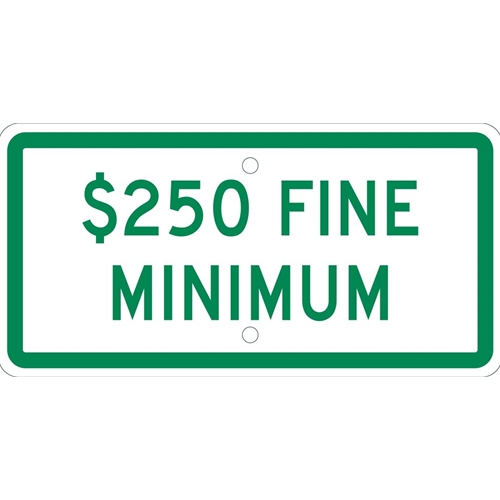 Click here to view larger image State Handicapped Parking Plaque $250 Fine Minimum (TMAS16H)
