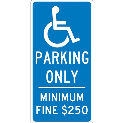 Click here to view larger image State Handicapped Reserved Parking California Sign (TMS307G)